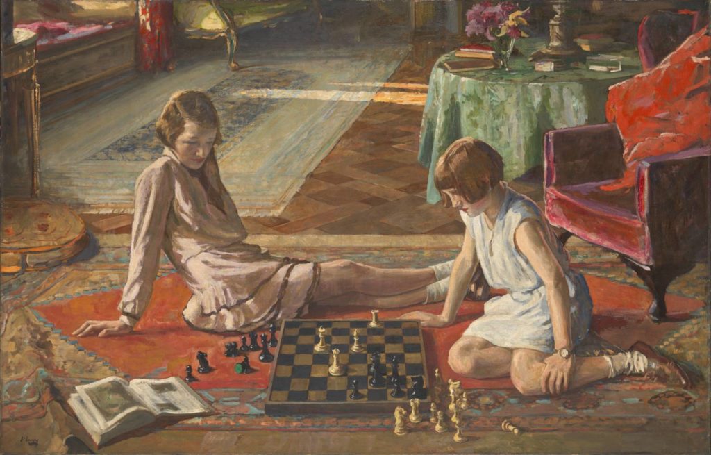 Sir John Lavery || The Chess Players 1929 || Presented by the Trustees of the Chantrey Bequest 1930 || tate.org.uk