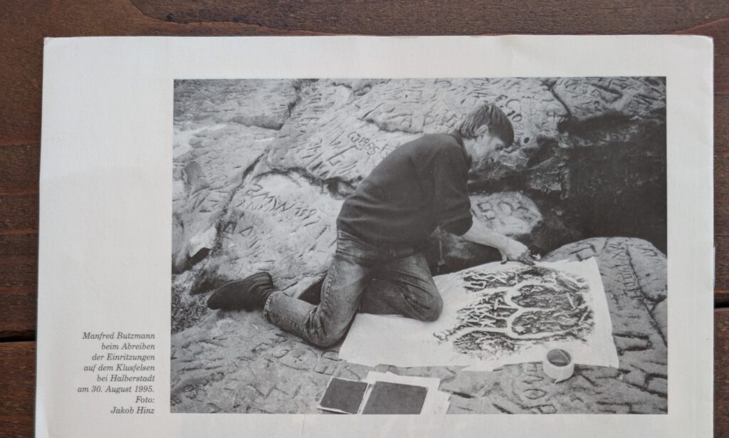Manfred Butzmannbeim Abreiben am Klufelsen. - Foto: Jakob Hinz