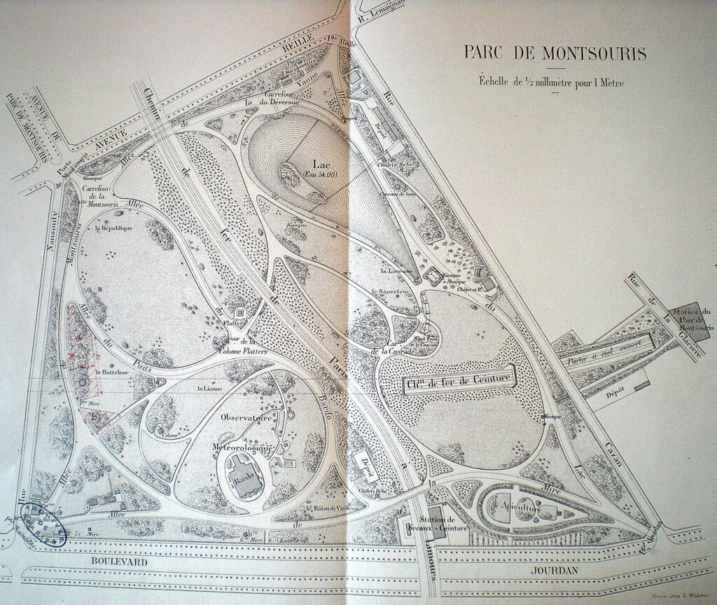 Parc Montsouris - Plan 1904 - VM 90 405, Archives de Paris