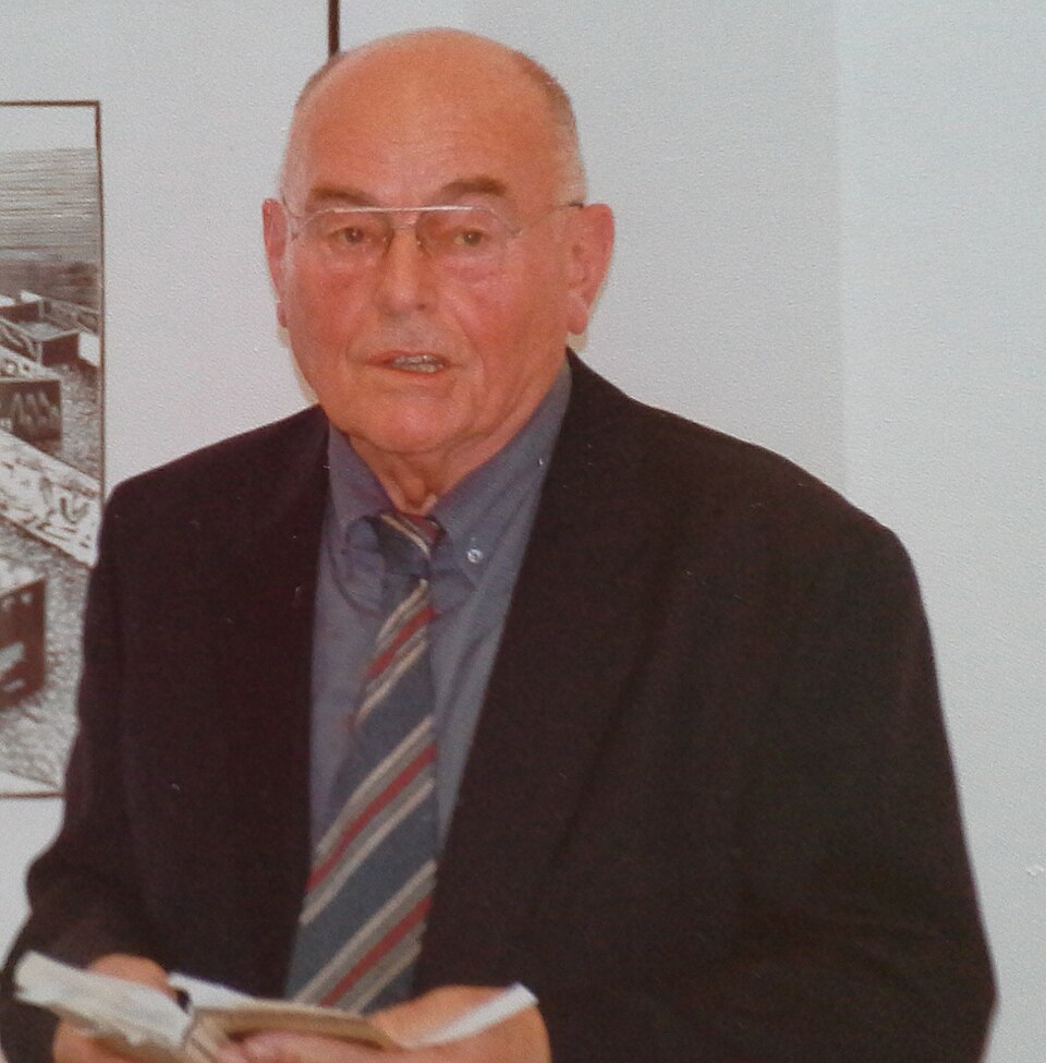 Wolfgang Mattheuer am 23. Oktober 1998 in der Galerie Hintersdorf - Foto: F. Peter Müller - CC BY-SA 4.0
